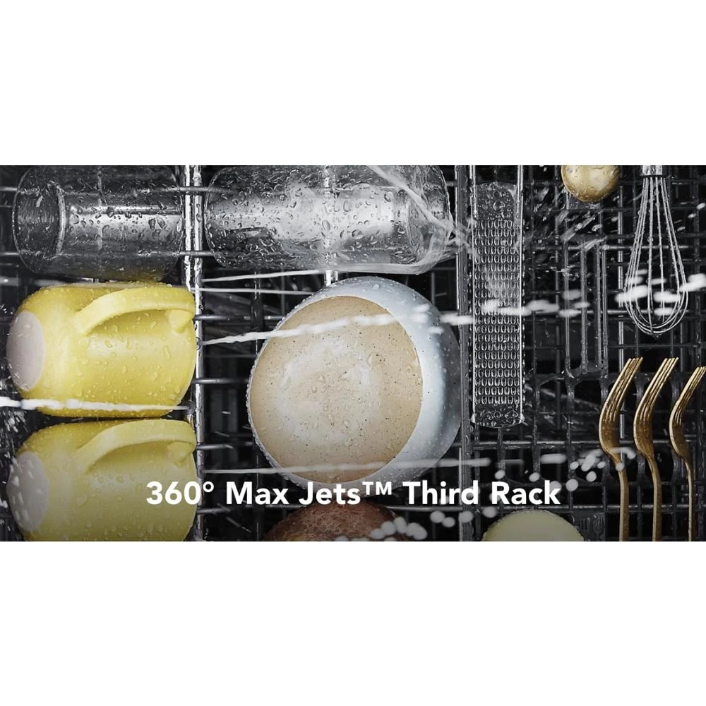 360° Max Jets™ Third Rack Dishwasher with Stainless Steel Third Rack Wash Jets, 44 dBA KDPM804KPS