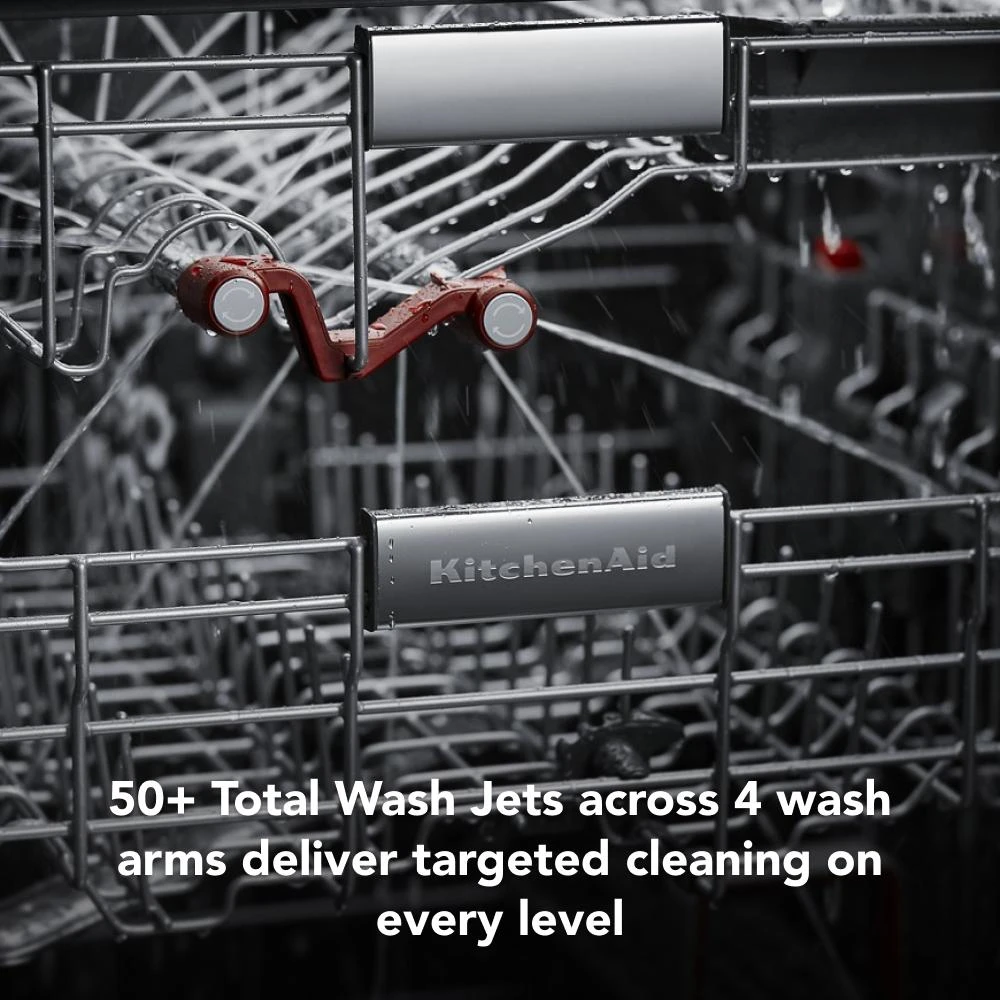 360° Max Jets™ Third Rack Dishwasher with Stainless Steel Third Rack Wash Jets, 44 dBA KDPM804KPS