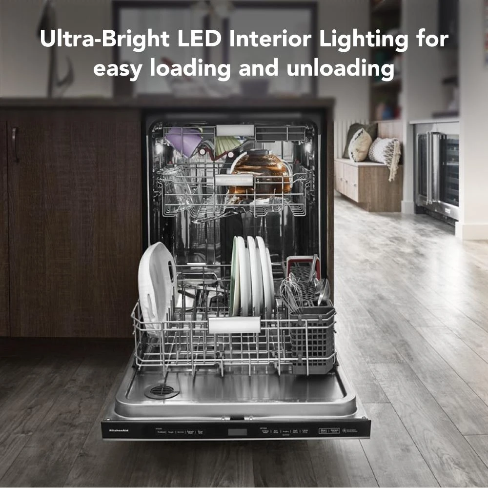 360° Max Jets™ Third Rack Dishwasher with Stainless Steel Third Rack Wash Jets, 44 dBA KDPM804KPS