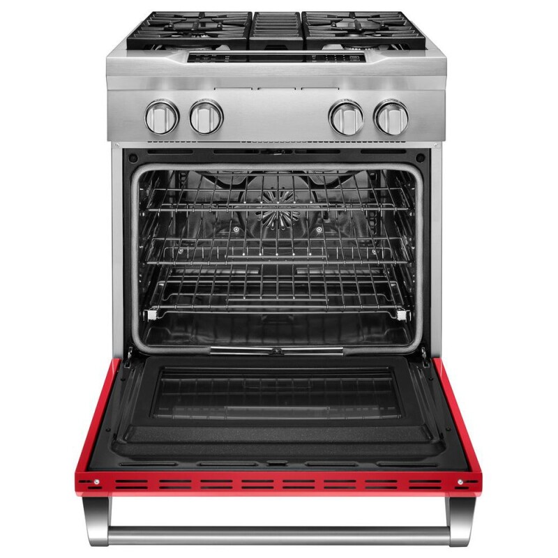 30'' 4-Burner Dual Fuel Freestanding Range, Commercial-Style KDRS407VSD