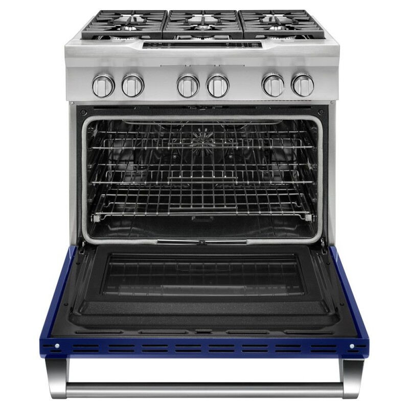 36" 6-Burner Dual Fuel Freestanding Range, Commercial-Style KDRS467VBU