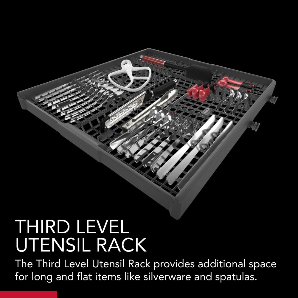 Third Level Utensil Rack Dishwasher with 30+ Total Wash Jets, 39 dBA KDTE204KPS