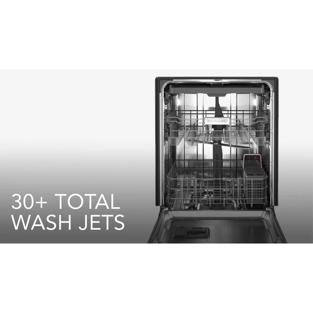 Third Level Utensil Rack Dishwasher with 30+ Total Wash Jets, 39 dBA KDTE204KWH