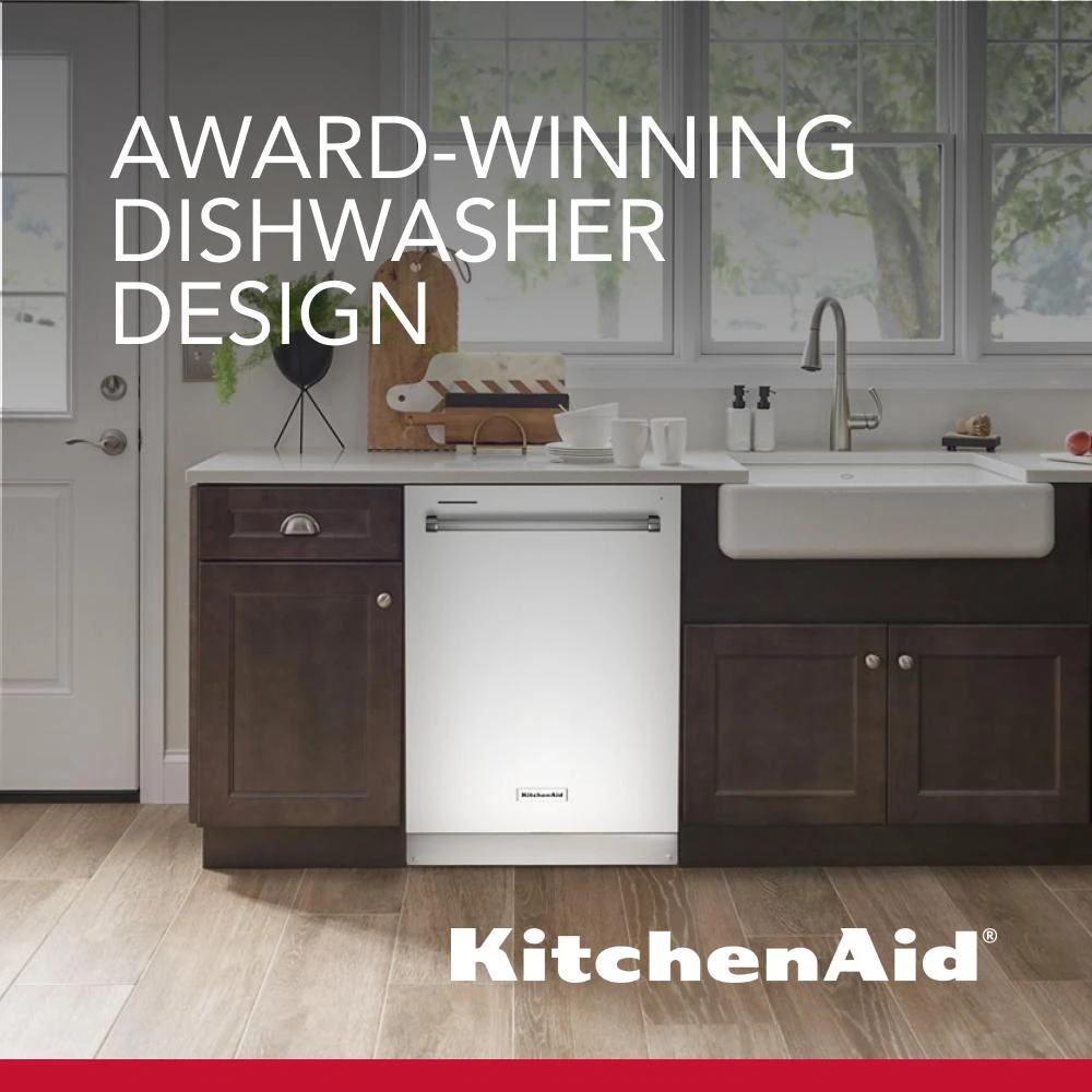 Third Level Utensil Rack Dishwasher with 30+ Total Wash Jets, 39 dBA KDTE204KWH