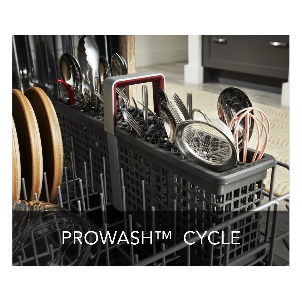 Third Level Utensil Rack Dishwasher with 30+ Total Wash Jets, 39 dBA KDTE204KWH