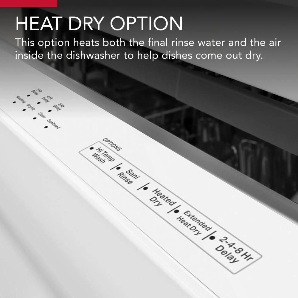 Third Level Utensil Rack Dishwasher with 30+ Total Wash Jets, 39 dBA KDTE204KWH