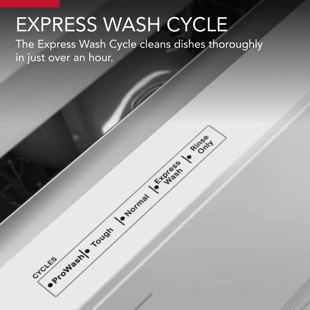 Third Level Utensil Rack Dishwasher with 30+ Total Wash Jets, 39 dBA KDTE204KWH