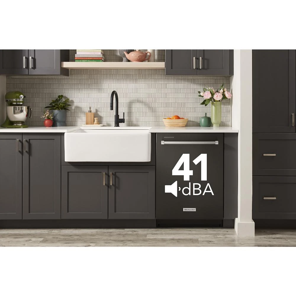 Third Level Jet Rack Dishwasher with 40+ Total Wash Jets, 41 dBA KDTE304RBS
