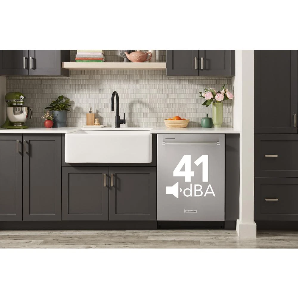 Third Level Jet Rack Dishwasher with 40+ Total Wash Jets, 41 dBA KDTE304RPS