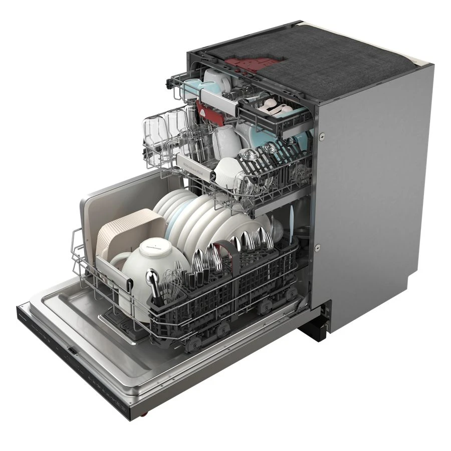 39 dBA PrintShield Finish Flush-to-Cabinet Dishwasher with FreeFlex™ Fit Third Level Rack KDTF924PPS