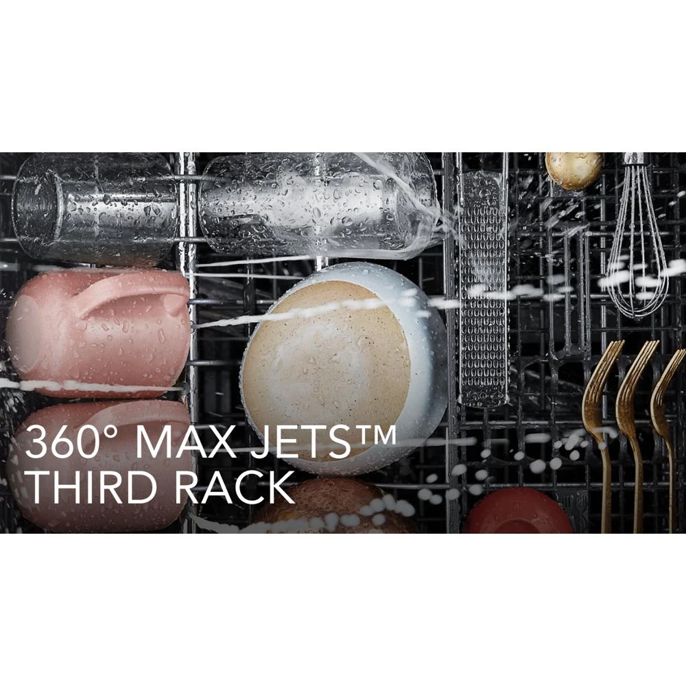 360° Max Jets™ Third Rack Dishwasher with 50+ Total Wash Jets, 44 dBA KDTM404KPS