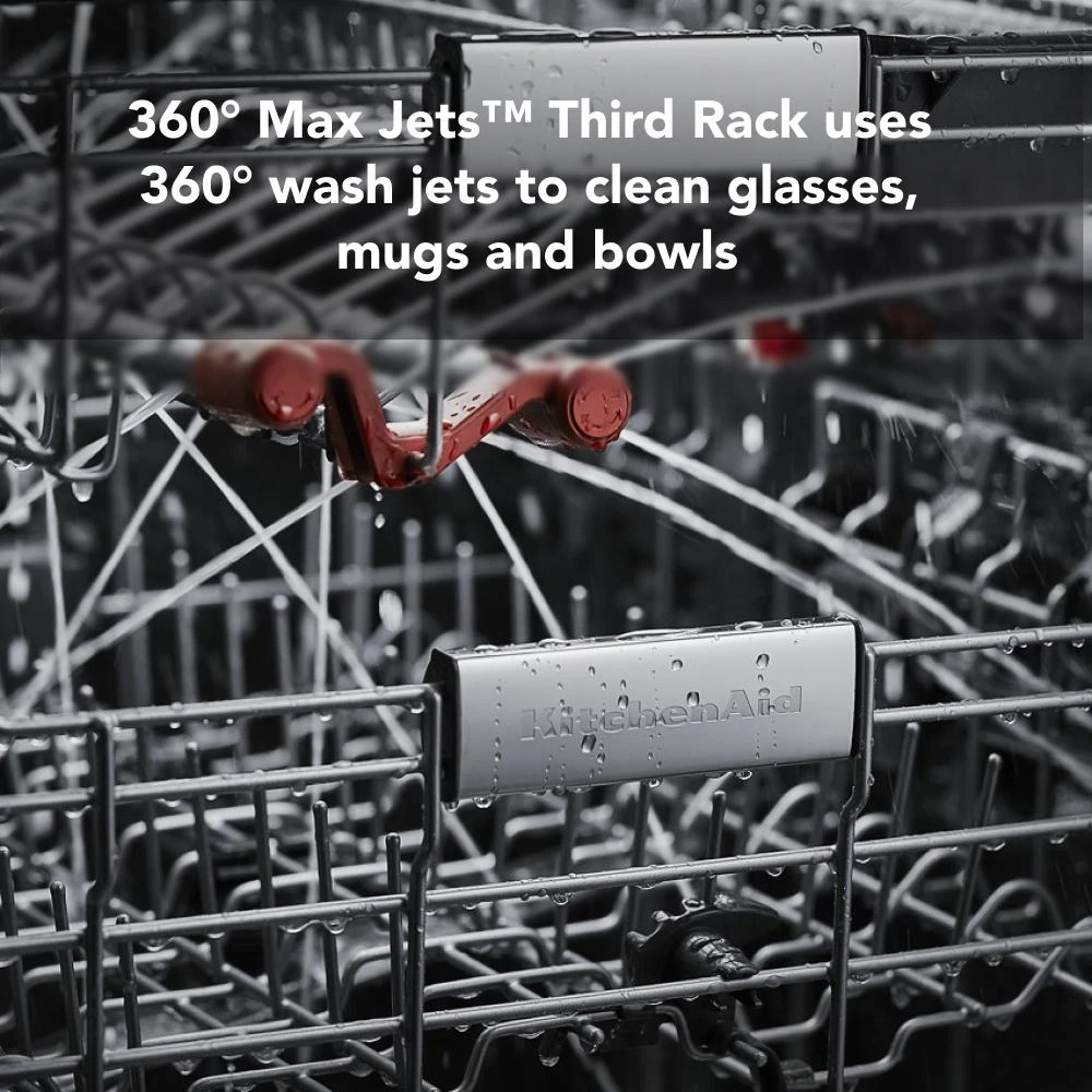 360° Max Jets™ Third Rack Dishwasher with Fan-Enabled ProDry™ System, 44 dBA KDTM604KPS