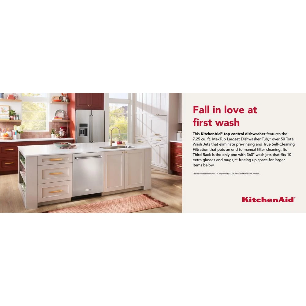 360° Max Jets™ Third Rack Dishwasher with Fan-Enabled ProDry™ System, 44 dBA KDTM604KPS