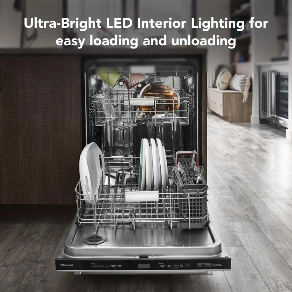 360° Max Jets™ Third Rack Dishwasher with Stainless Steel Third Rack Wash Jets, 44 dBA KDTM804KPS