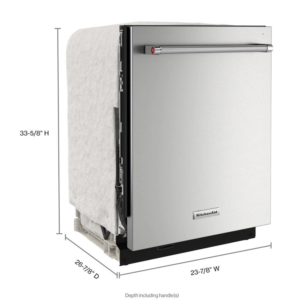 360° Max Jets™ Third Rack Dishwasher with Stainless Steel Third Rack Wash Jets, 44 dBA KDTM804KPS