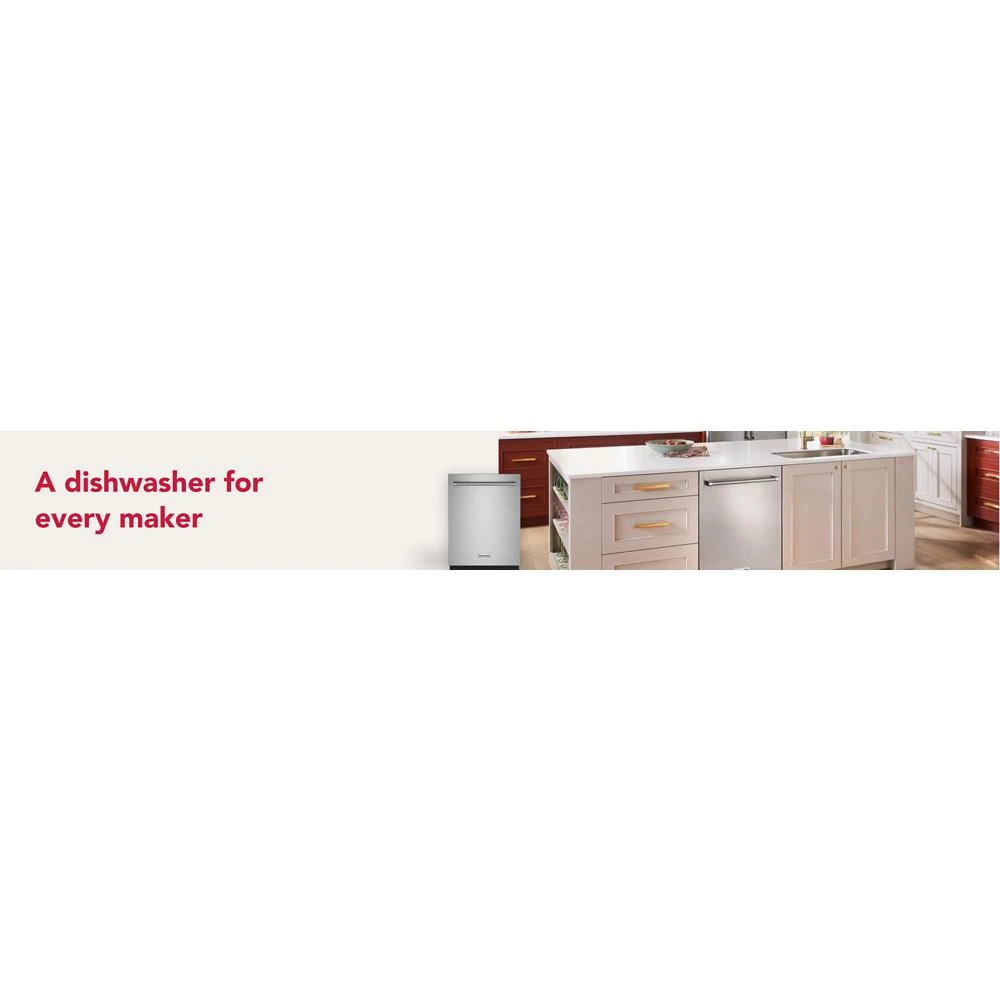 360° Max Jets™ Third Rack Dishwasher with Stainless Steel Third Rack Wash Jets, 44 dBA KDTM804KPS
