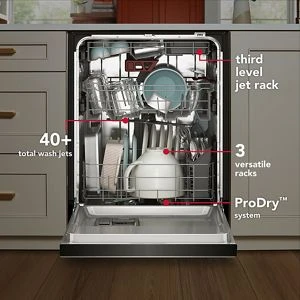 Third Level Jet Rack Dishwasher with 40+ Total Wash Jets 41 dBA KDTS324SPS