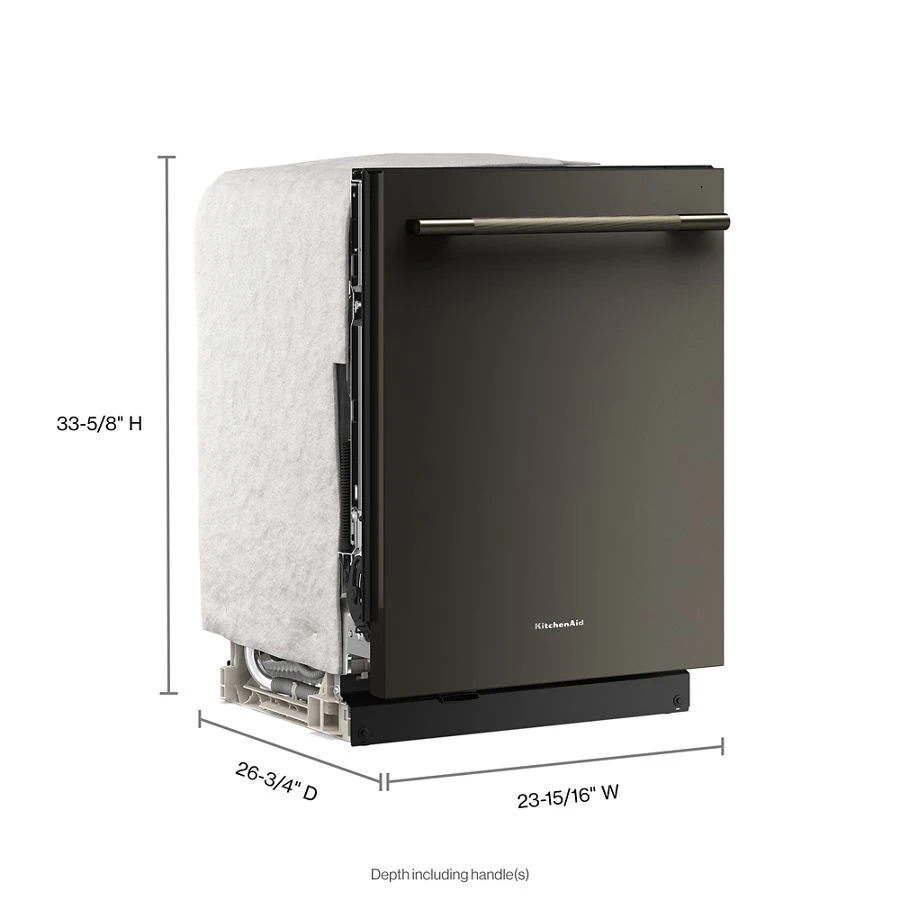 Kitchenaid® 360° Max Jets™ Third Rack Dishwasher With Advanced Prodry™ System, 44 Dba KDTS624SBE