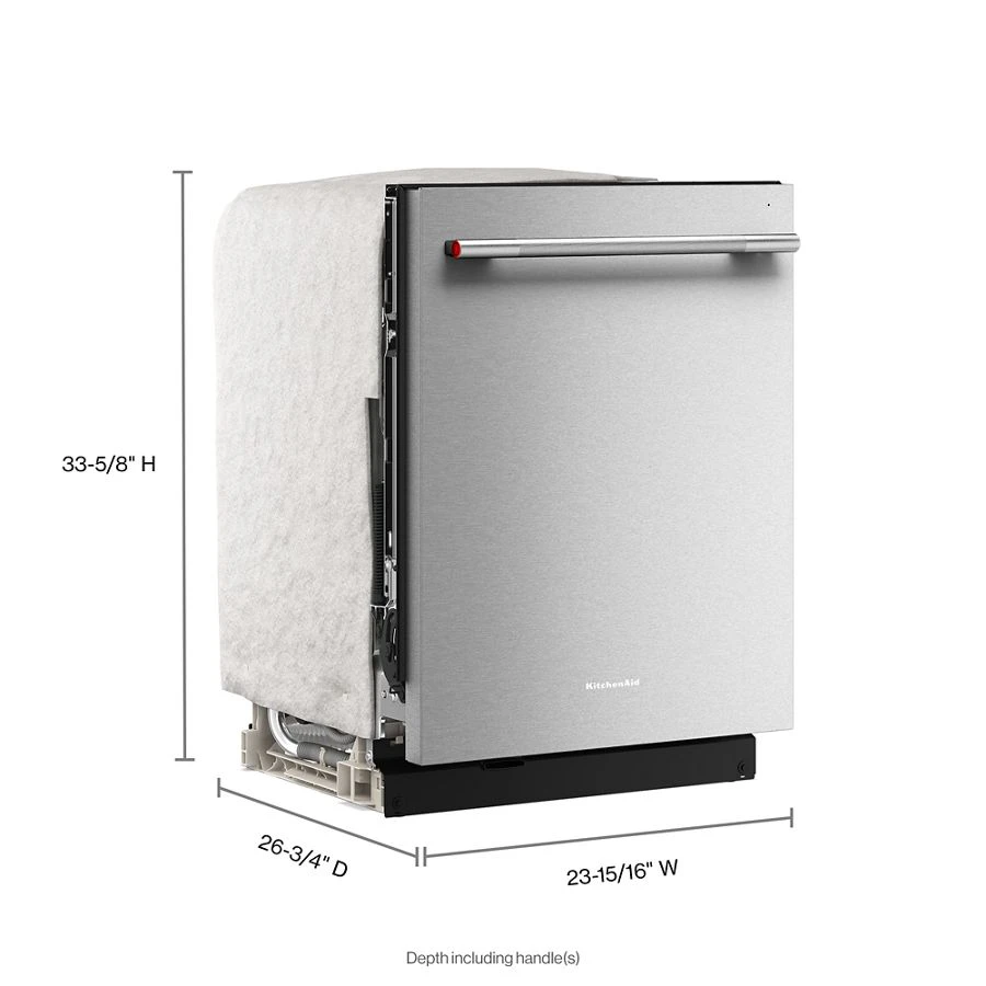360° Max Jets™ Third Rack Dishwasher with Advanced ProDry™ System and Ultra-bright LED Lighting, 44 dBA KDTS724SPS