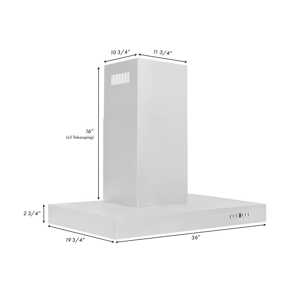 Convertible Vent Wall Mount Range Hood (KE) - 36 Inch KE36
