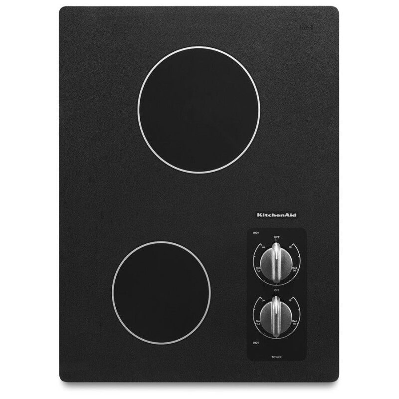 KitchenAid 15" Electric Cooktop with 2 Radiant Elements Black KECC056RBL Picture 1