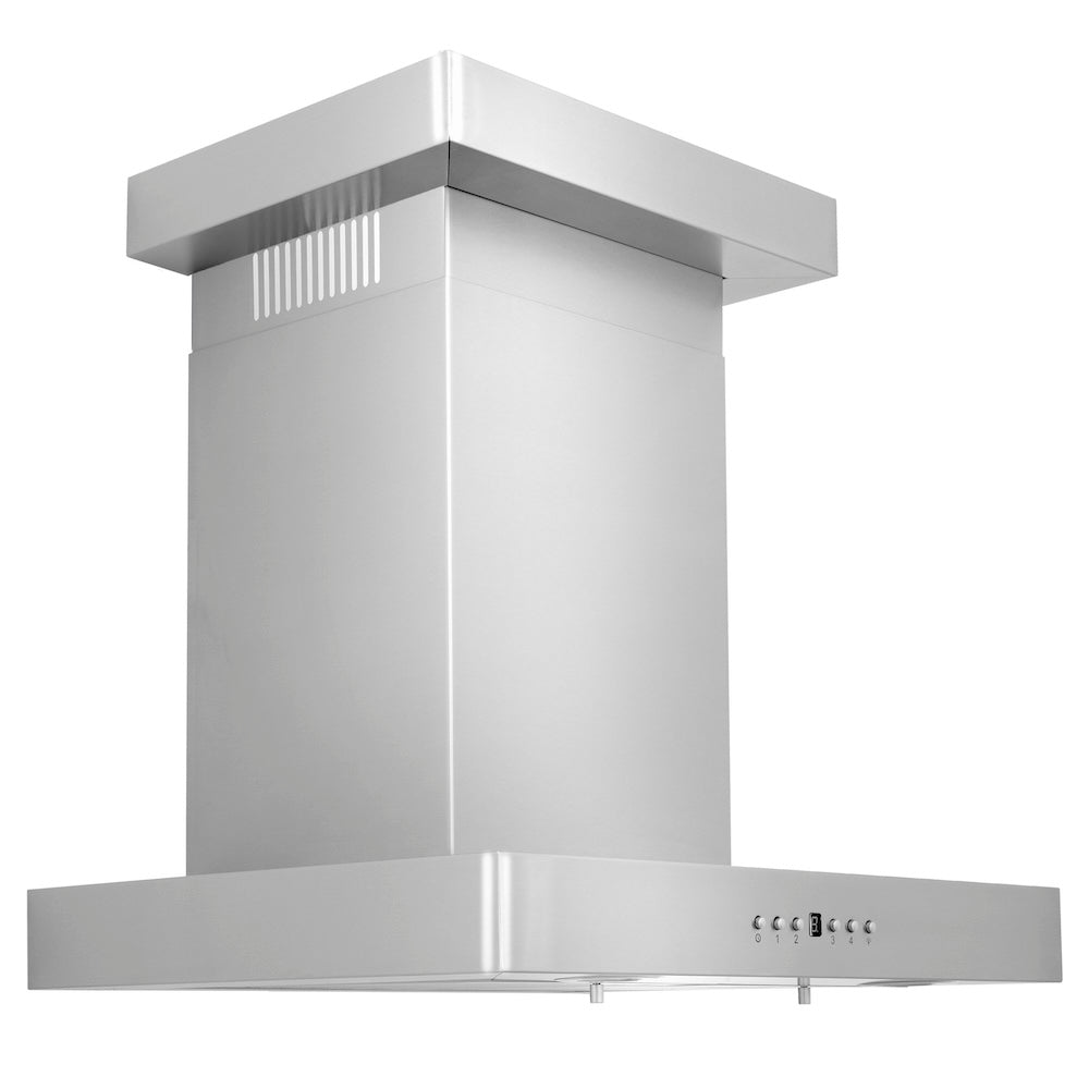 24" Convertible Vent Wall Mount Range Hood with Crown Molding KECRN24