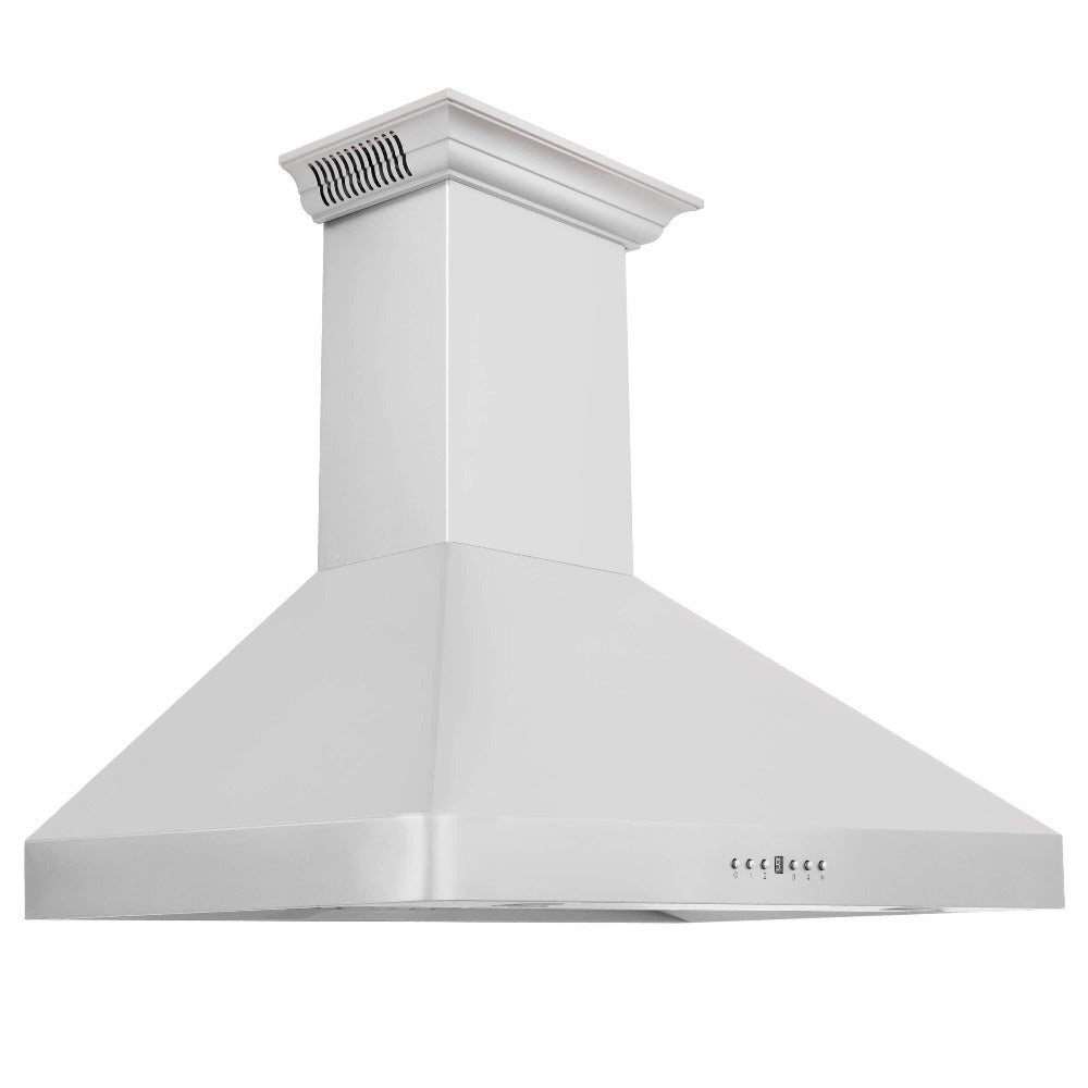 30"CrownSoundDucted Vent Wall Mount Range Hood in Stainless Steel with Built-in Bluetooth Speakers KF2CRNBT30