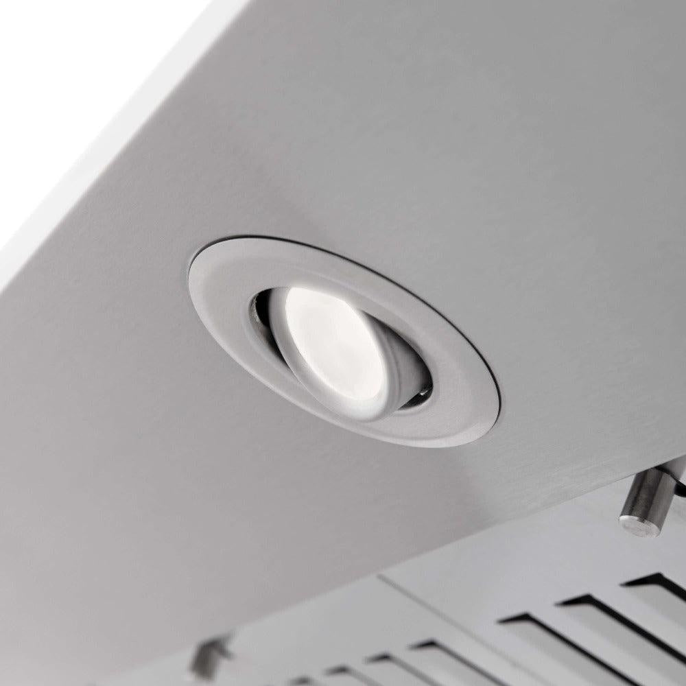 30"CrownSoundDucted Vent Wall Mount Range Hood in Stainless Steel with Built-in Bluetooth Speakers KF2CRNBT30