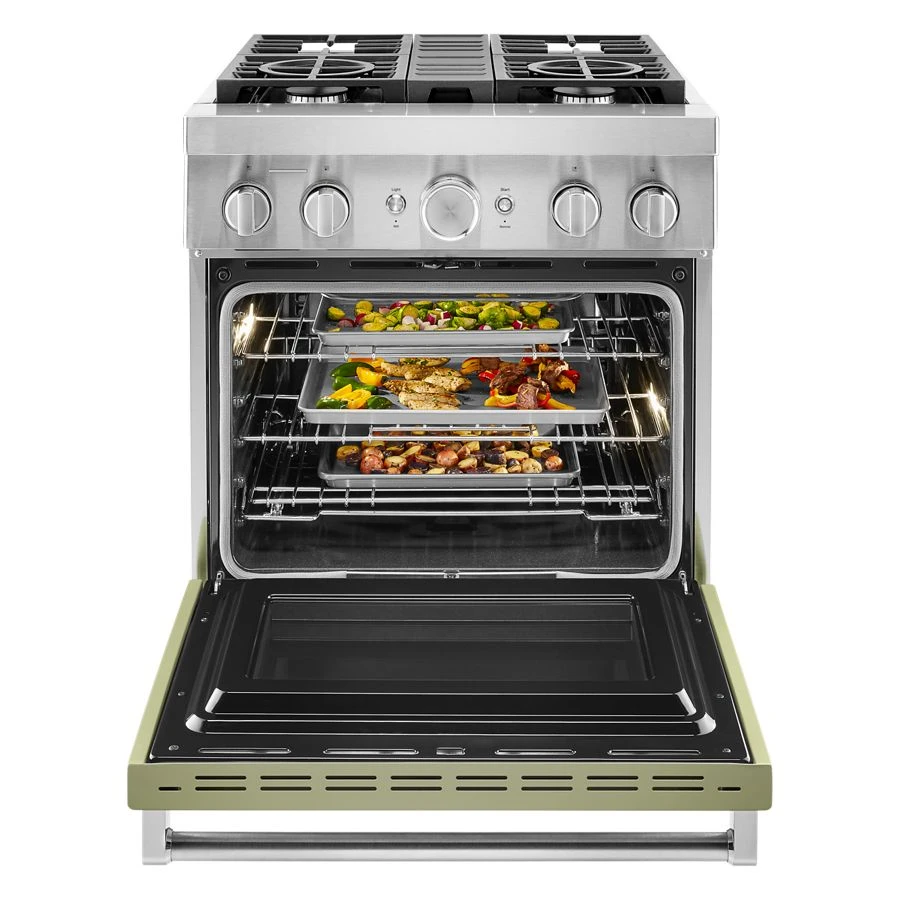 Kitchenaid® 30'' Smart Commercial-style Dual Fuel Range With 4 Burners KFDC500JAV