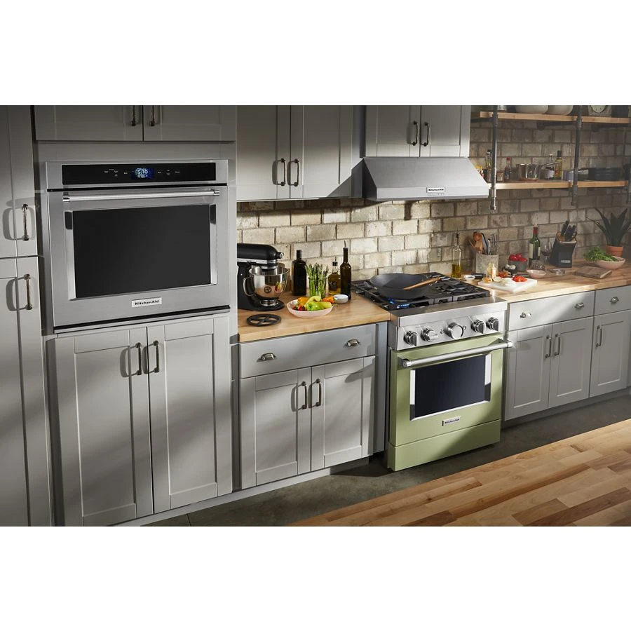 Kitchenaid® 30'' Smart Commercial-style Dual Fuel Range With 4 Burners KFDC500JAV