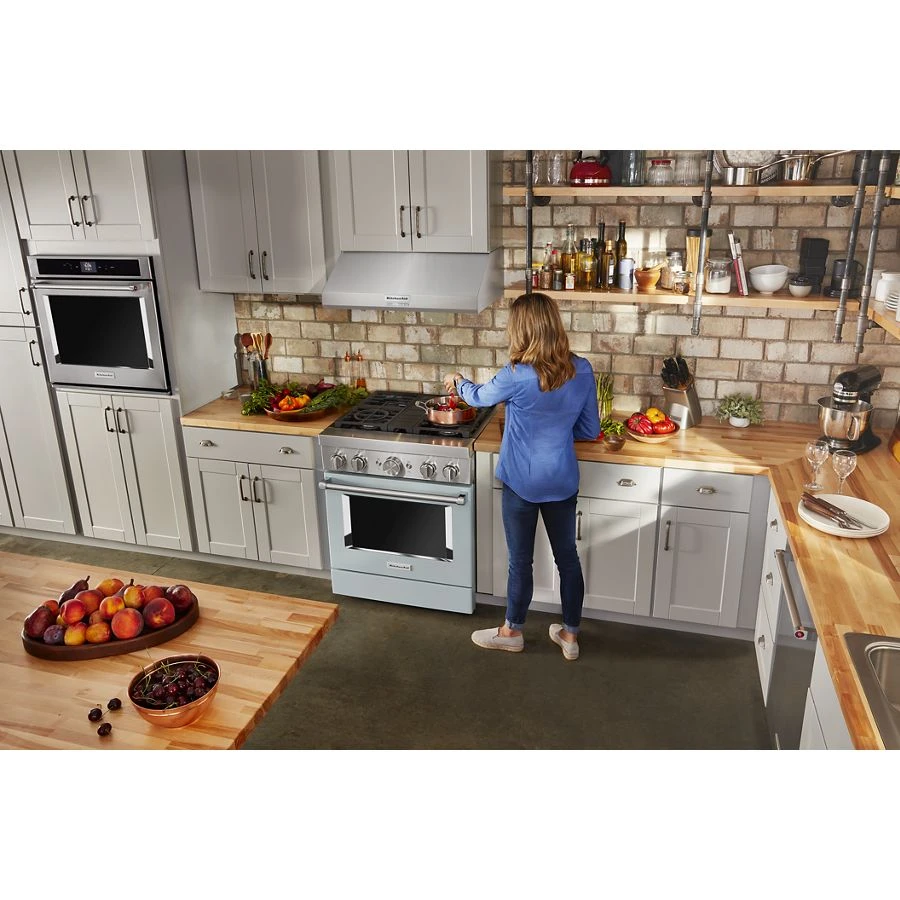 30'' Smart Commercial-Style Dual Fuel Range with 4 Burners KFDC500JMB