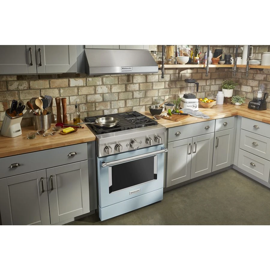 30'' Smart Commercial-Style Dual Fuel Range with 4 Burners KFDC500JMB