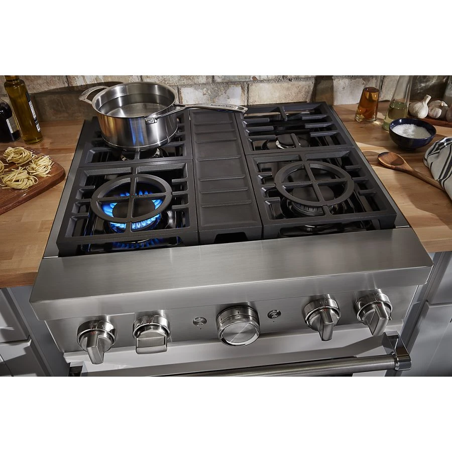 30'' Smart Commercial-Style Dual Fuel Range with 4 Burners KFDC500JMH