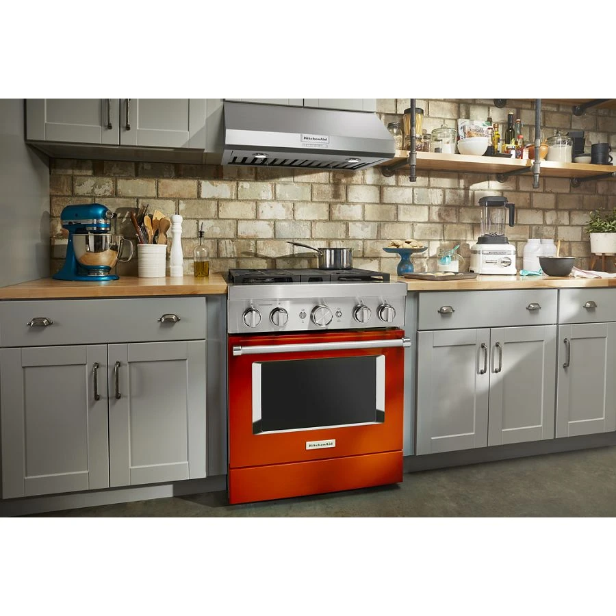 30'' Smart Commercial-Style Dual Fuel Range with 4 Burners KFDC500JSC