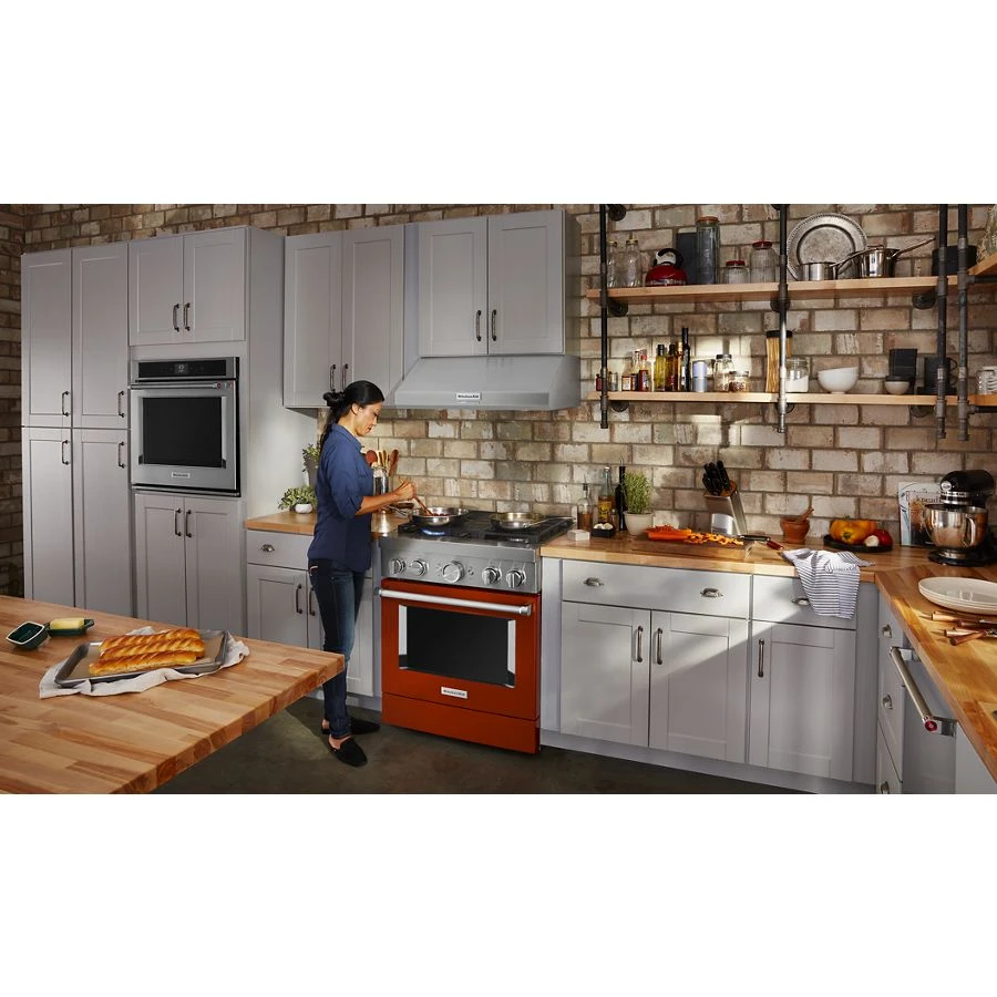 30'' Smart Commercial-Style Dual Fuel Range with 4 Burners KFDC500JSC
