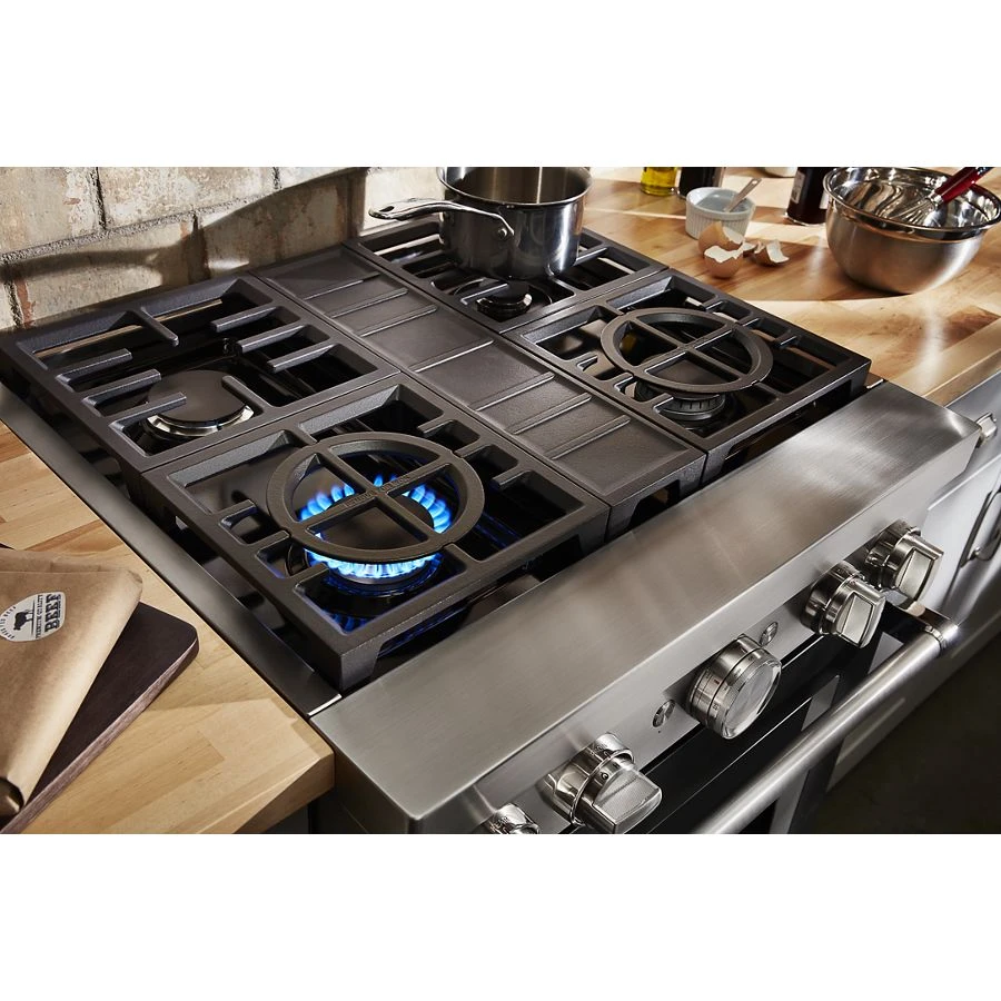 30'' Smart Commercial-Style Dual Fuel Range with 4 Burners KFDC500JSS