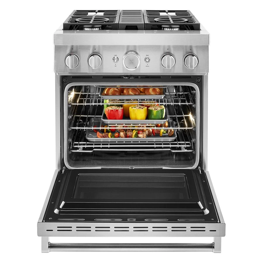 30'' Smart Commercial-Style Dual Fuel Range with 4 Burners KFDC500JSS