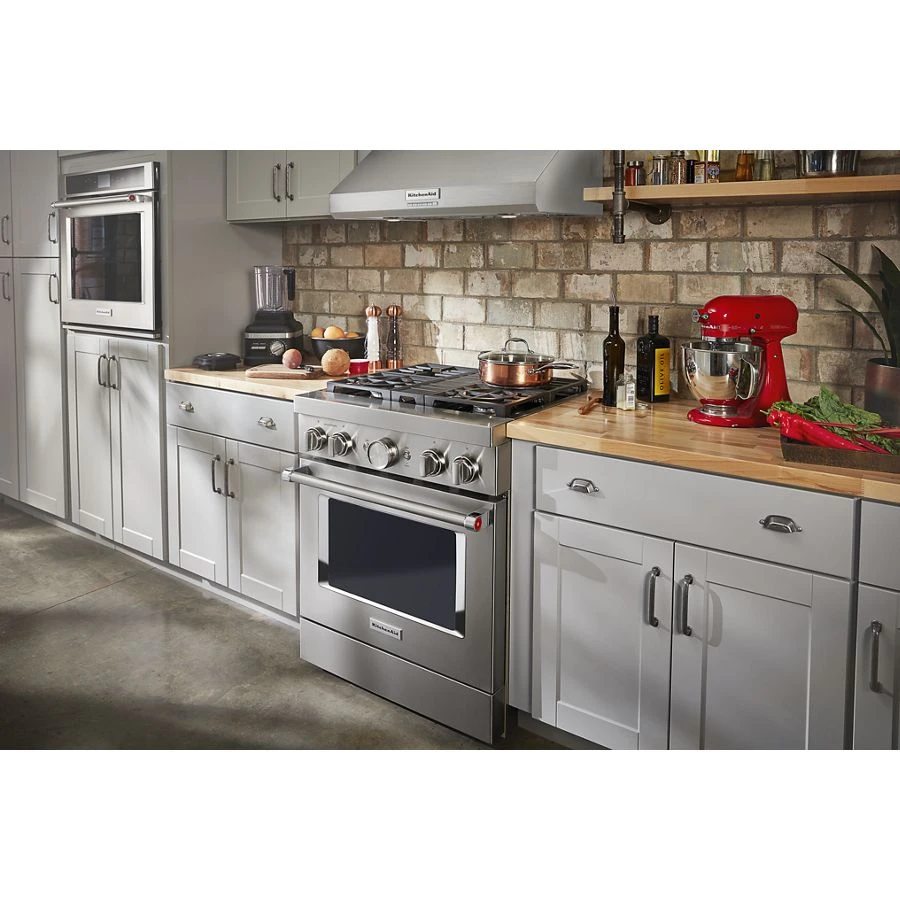 30'' Smart Commercial-Style Dual Fuel Range with 4 Burners KFDC500JSS