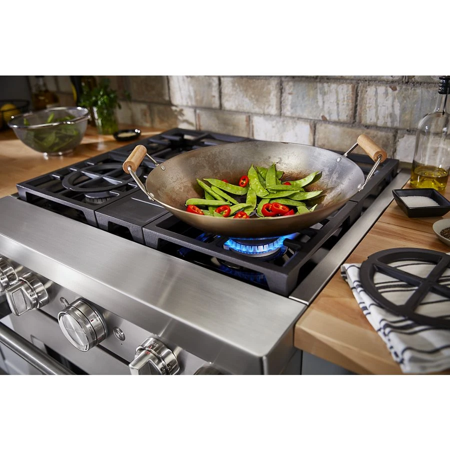 30'' Smart Commercial-Style Dual Fuel Range with 4 Burners KFDC500JSS