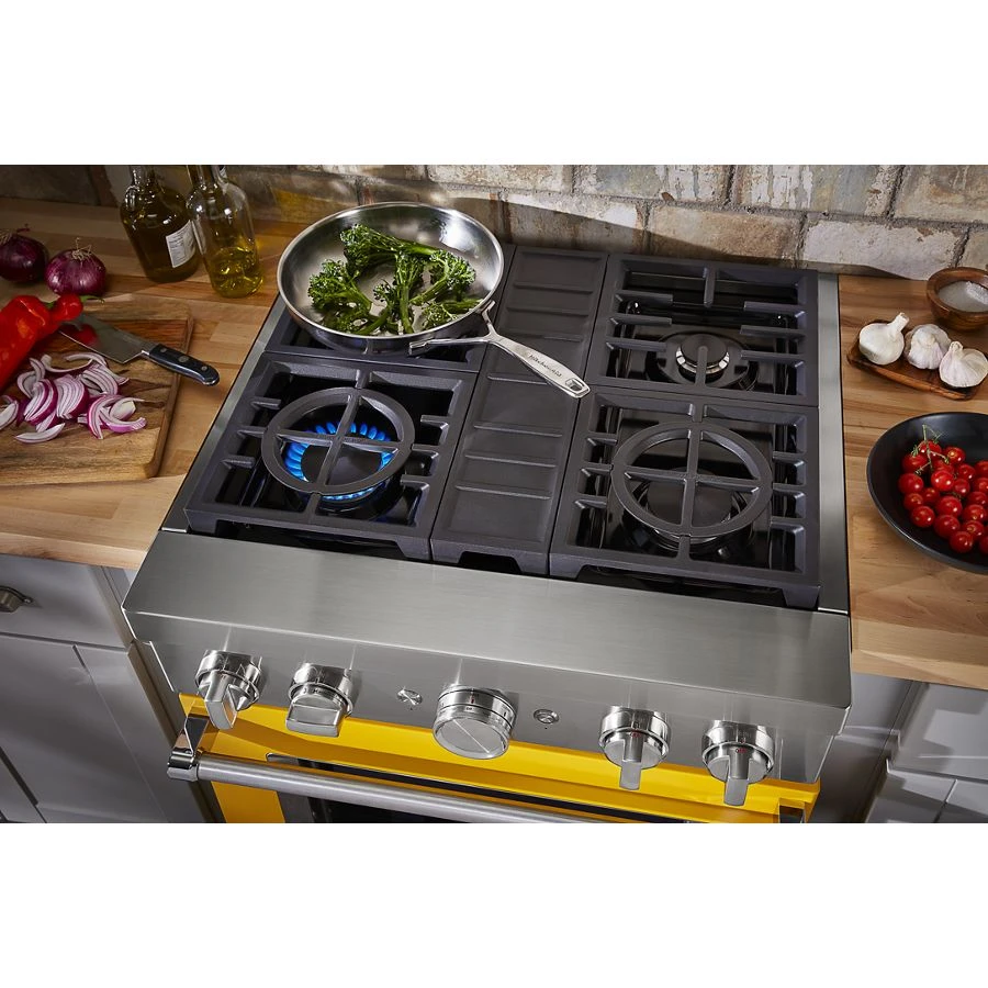 30'' Smart Commercial-Style Dual Fuel Range with 4 Burners KFDC500JYP