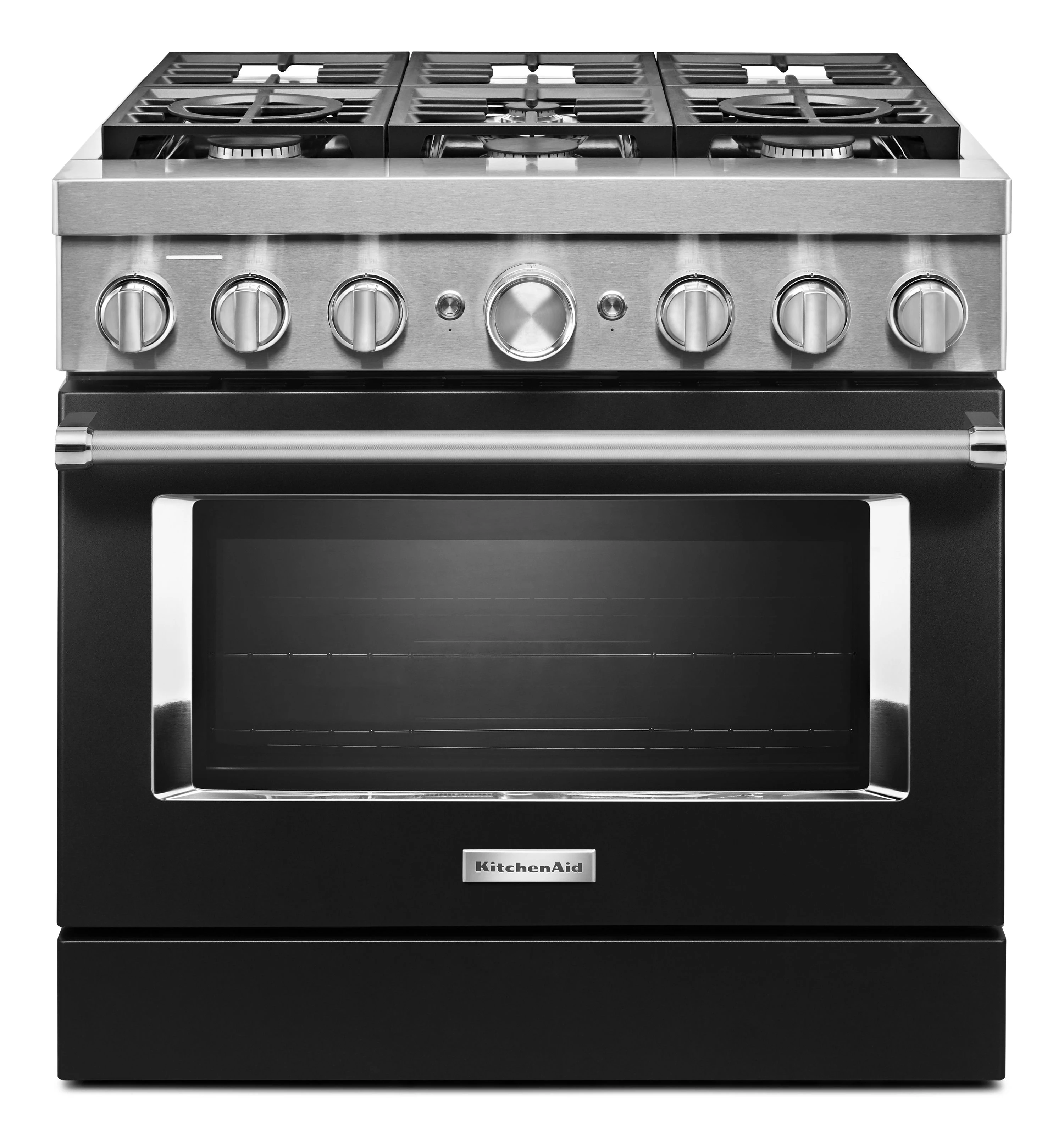 KitchenAid® 36'' Smart Commercial-Style Dual Fuel Range with 6 Burners KFDC506JBK