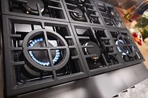 KitchenAid® 36'' Smart Commercial-Style Dual Fuel Range with 6 Burners KFDC506JIB