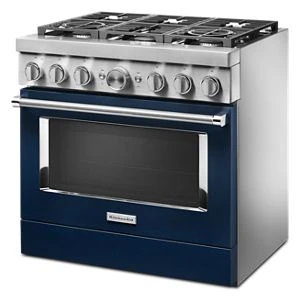 KitchenAid® 36'' Smart Commercial-Style Dual Fuel Range with 6 Burners KFDC506JIB