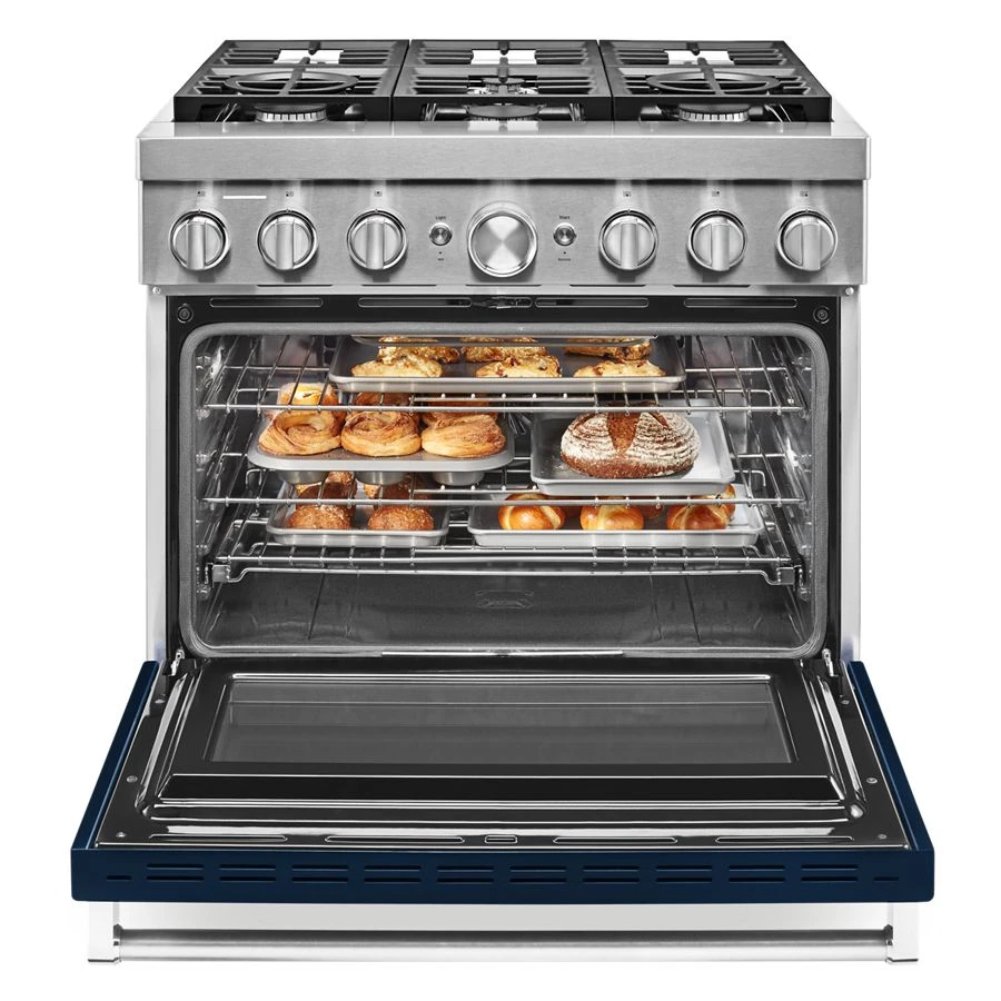 36'' Smart Commercial-Style Dual Fuel Range with 6 Burners KFDC506JIB