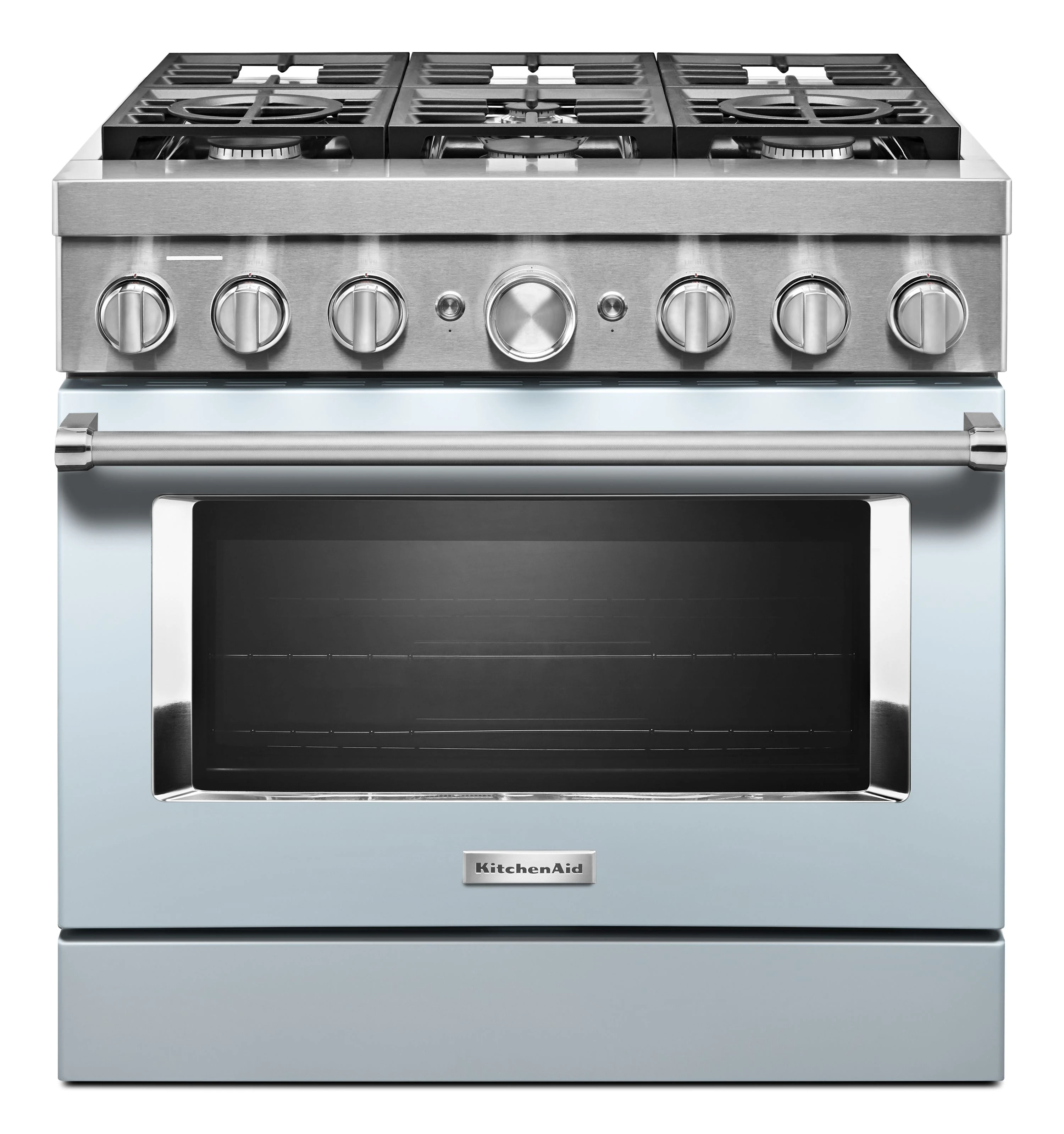 KitchenAid® 36'' Smart Commercial-Style Dual Fuel Range with 6 Burners KFDC506JMB