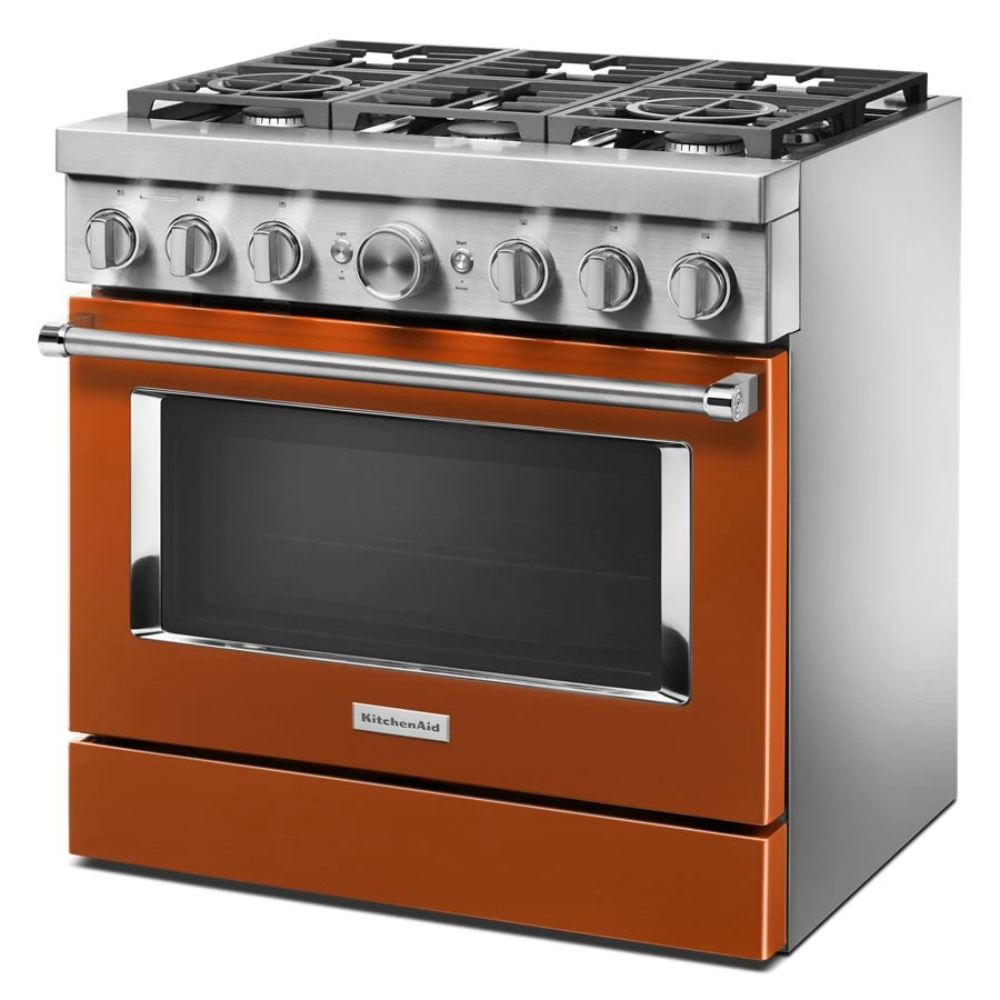 36'' Smart Commercial-Style Dual Fuel Range with 6 Burners KFDC506JSC