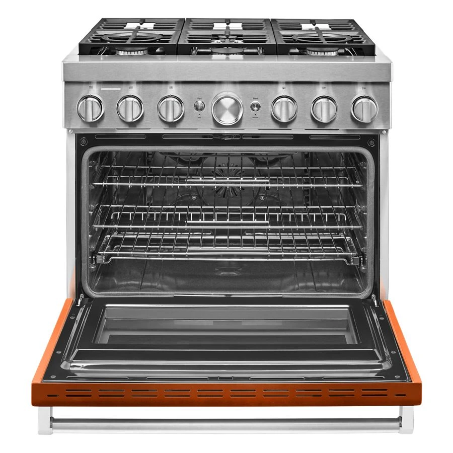 36'' Smart Commercial-Style Dual Fuel Range with 6 Burners KFDC506JSC