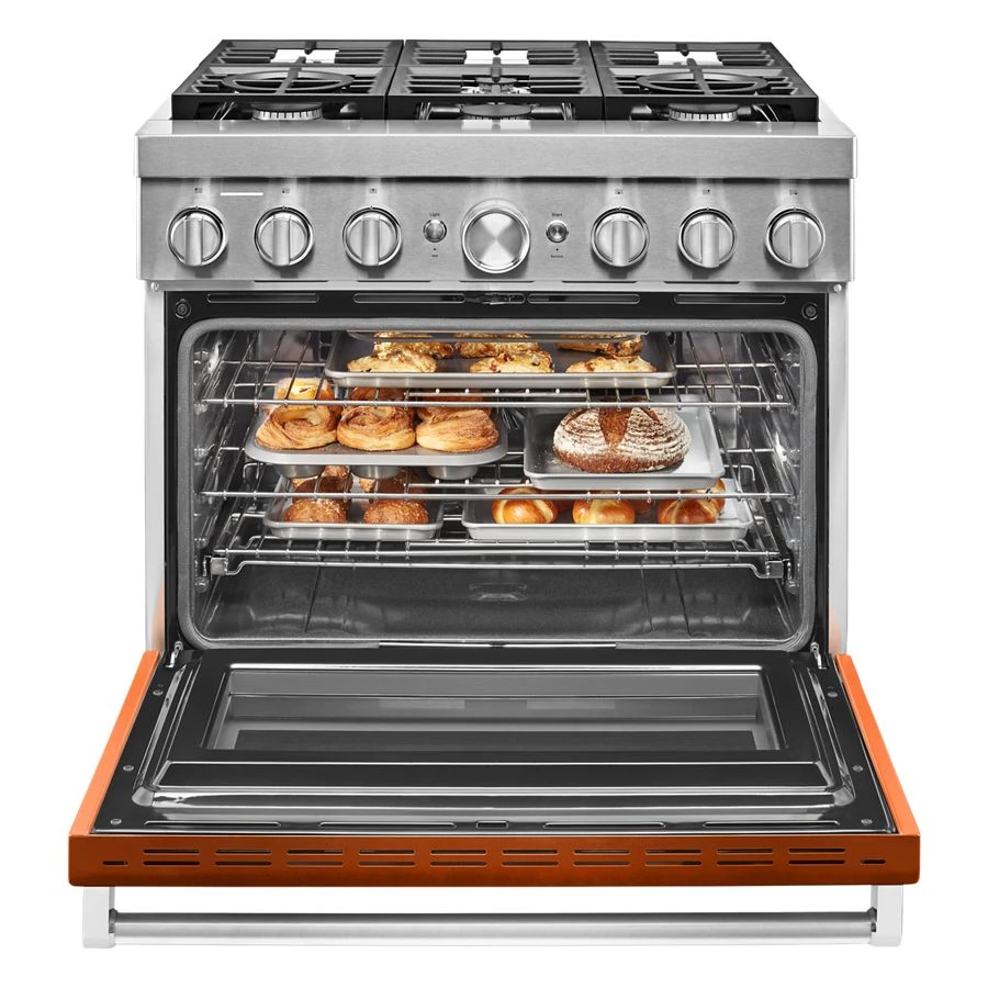 36'' Smart Commercial-Style Dual Fuel Range with 6 Burners KFDC506JSC