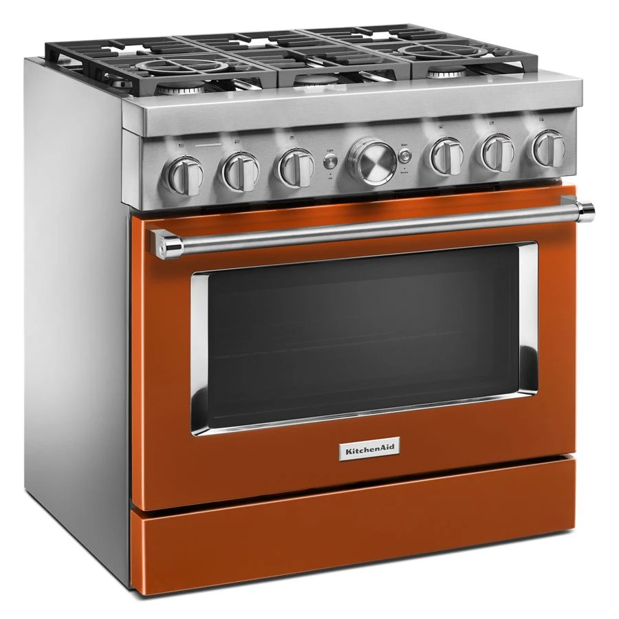 36'' Smart Commercial-Style Dual Fuel Range with 6 Burners KFDC506JSC