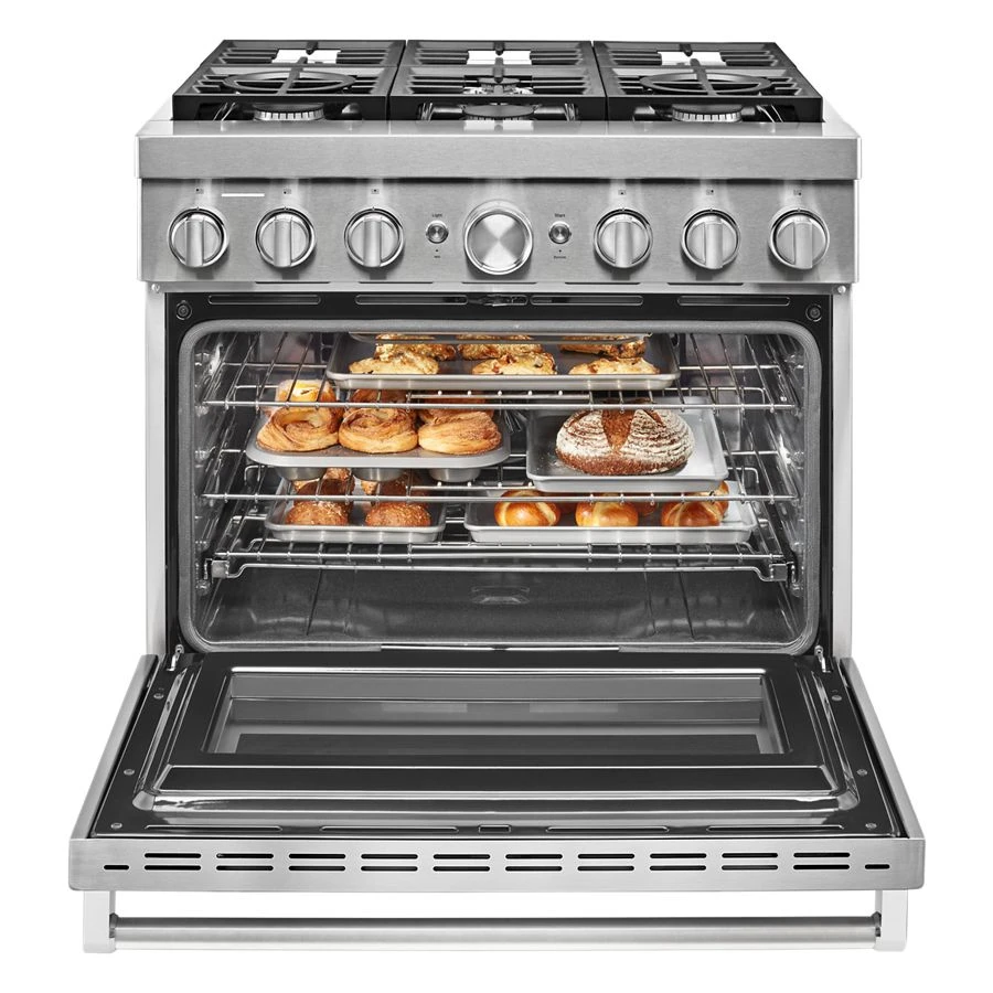 Kitchenaid® 36'' Smart Commercial-style Dual Fuel Range With 6 Burners KFDC506JSS